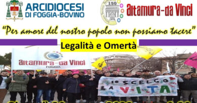 Foggia:L’Istituto Saverio Altamura di Foggia,si è svolto un convegno denominato” Per amore del nostro popolo non possiamo tacere”