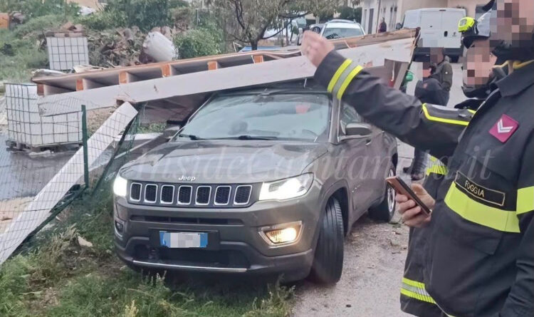 Vico del Gargano(FG):Una tromba d’aria si abbatte sul territorio,in azione i Vigili del Fuoco