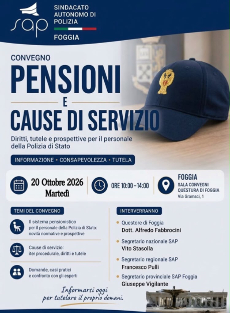 IL 20 OTTOBRE CONVEGNO SULLE TUTELE DEI POLIZIOTTI: PRESENTI I VERTICI SINDACALI E IL QUESTORE 2 image 55